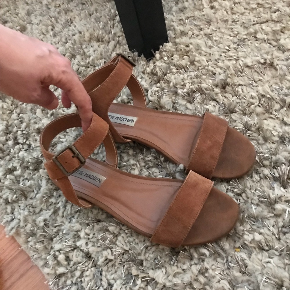 Steve Madden Leather Brown Sandals Adjustable